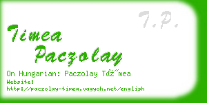 timea paczolay business card